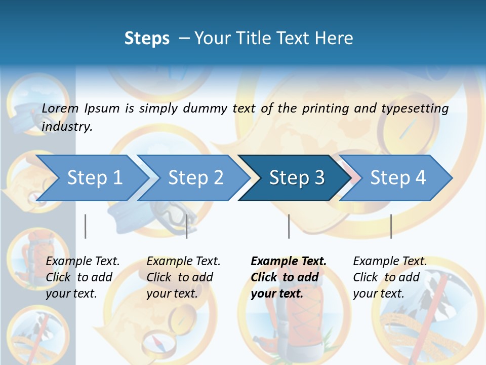 Beaches Ice Axe Peak PowerPoint Template