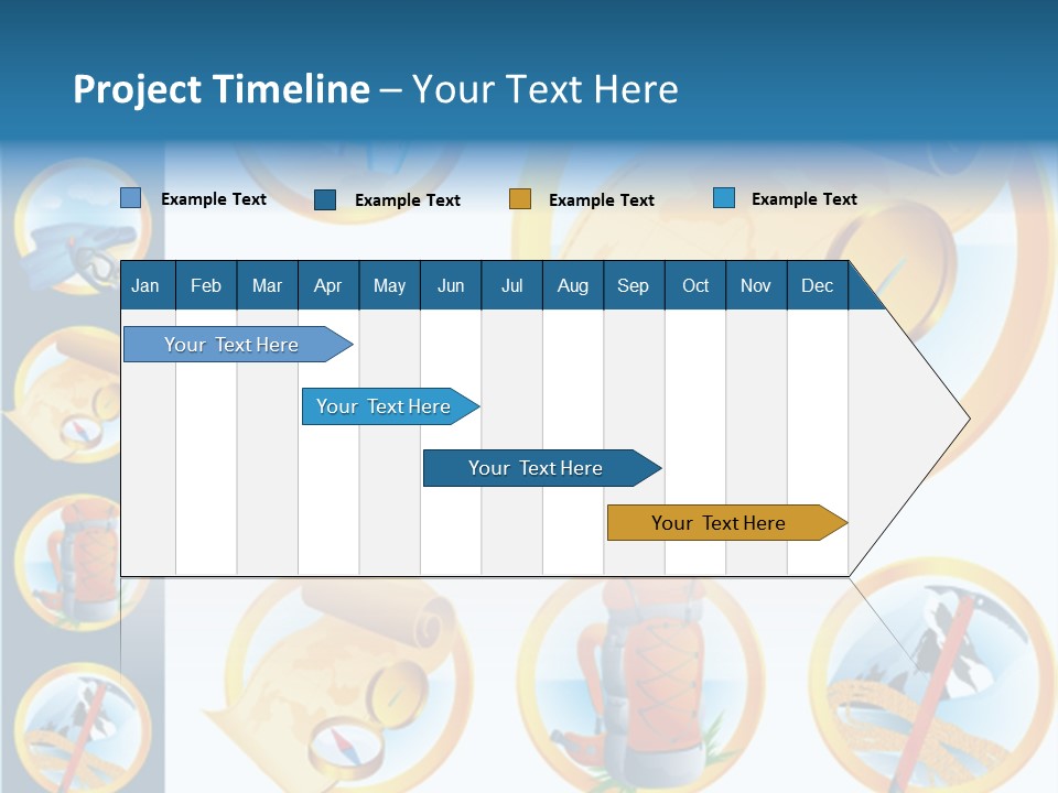 Beaches Ice Axe Peak PowerPoint Template