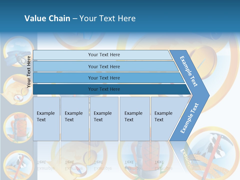 Beaches Ice Axe Peak PowerPoint Template