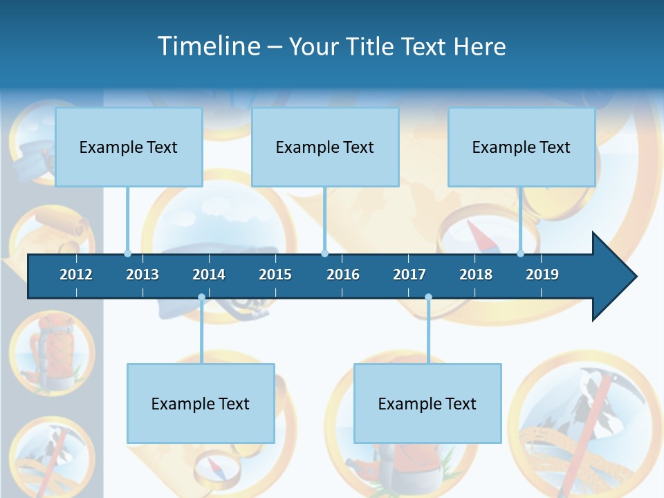 Beaches Ice Axe Peak PowerPoint Template