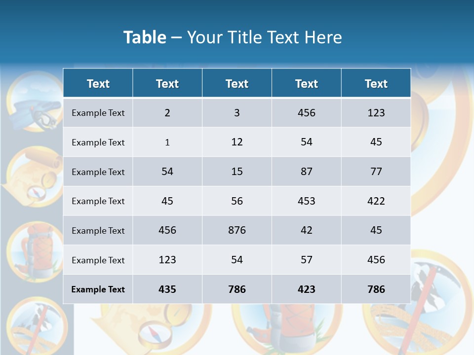 Beaches Ice Axe Peak PowerPoint Template