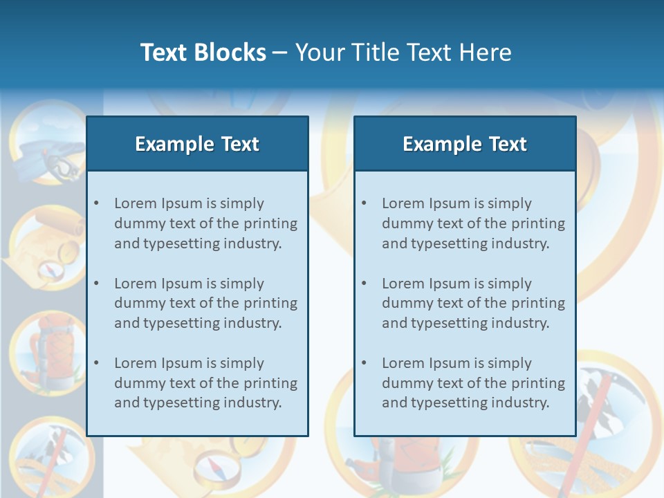 Beaches Ice Axe Peak PowerPoint Template