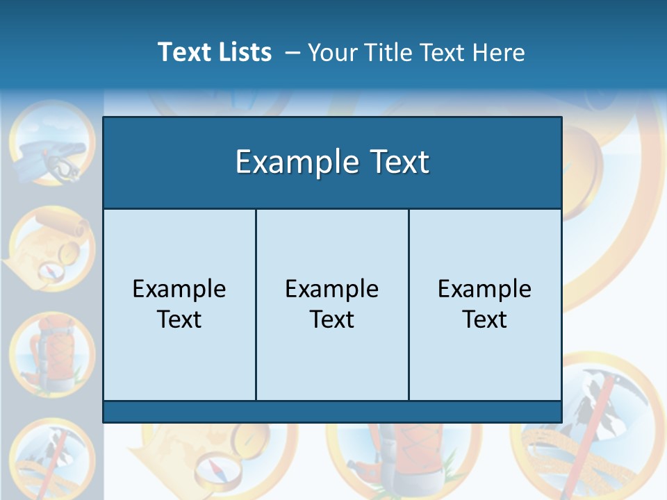 Beaches Ice Axe Peak PowerPoint Template