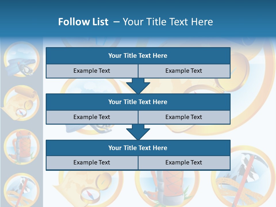 Beaches Ice Axe Peak PowerPoint Template