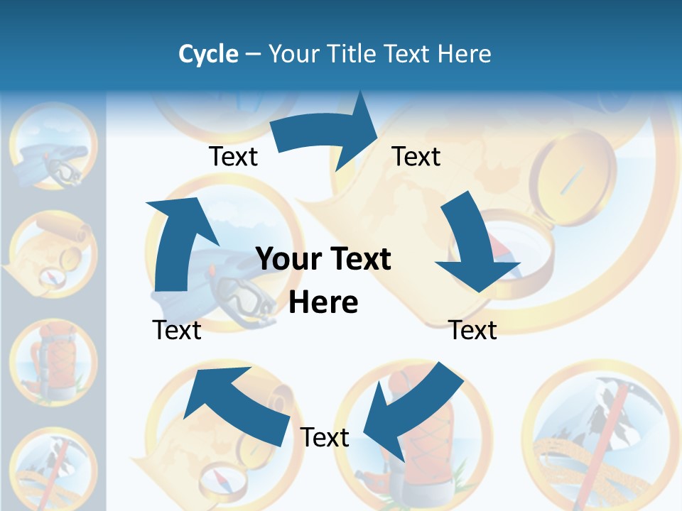 Beaches Ice Axe Peak PowerPoint Template