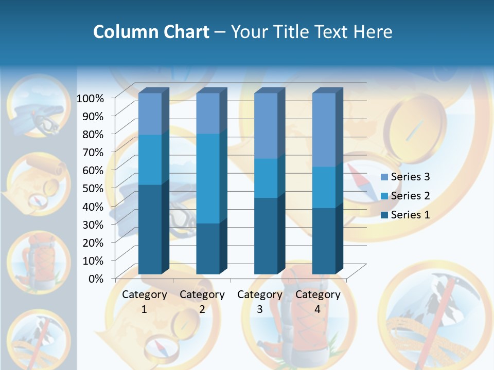 Beaches Ice Axe Peak PowerPoint Template
