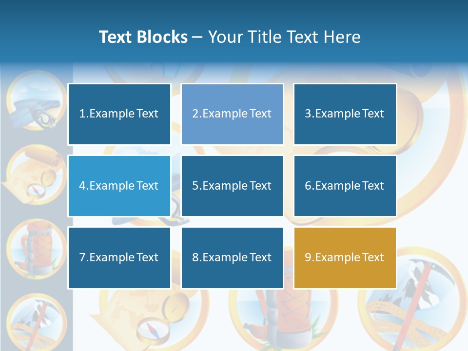 Beaches Ice Axe Peak PowerPoint Template