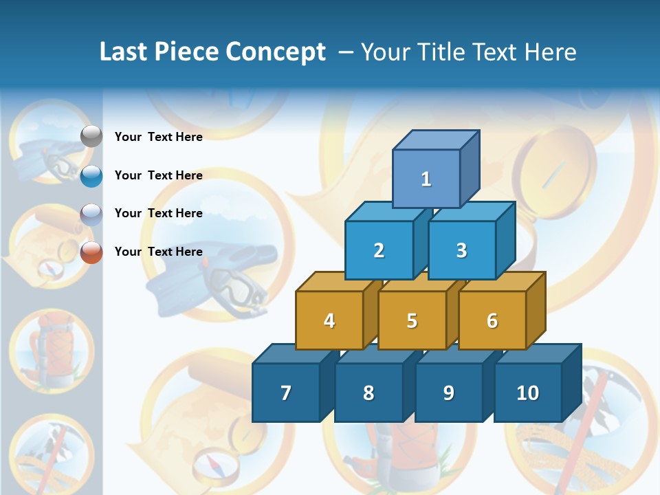 Beaches Ice Axe Peak PowerPoint Template