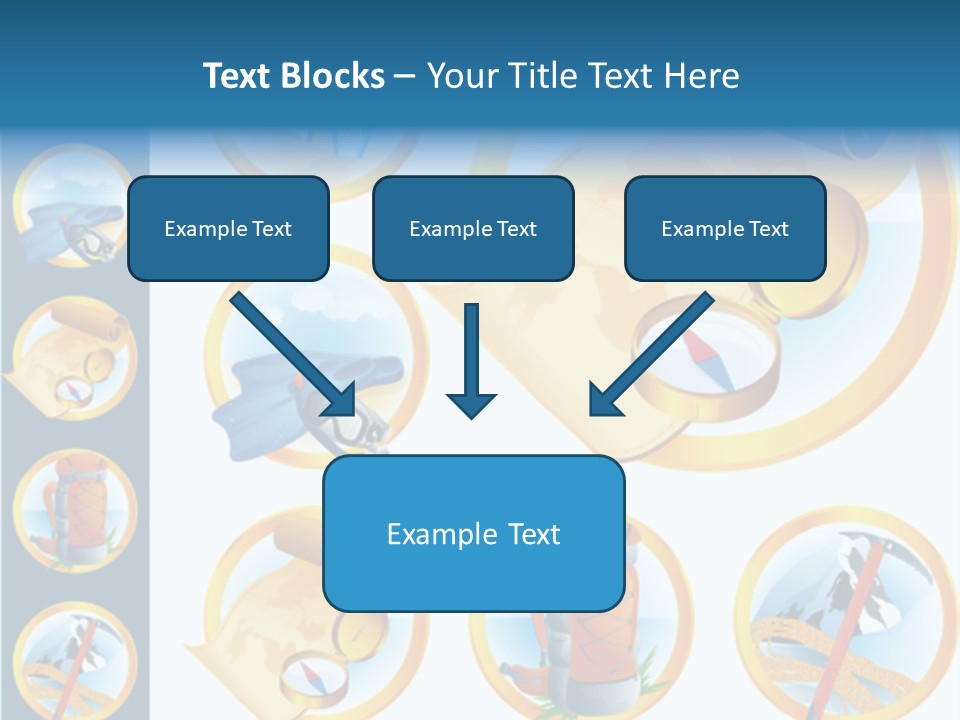 Beaches Ice Axe Peak PowerPoint Template