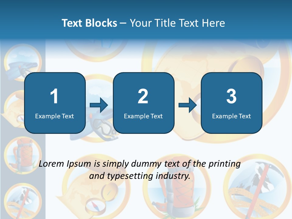 Beaches Ice Axe Peak PowerPoint Template