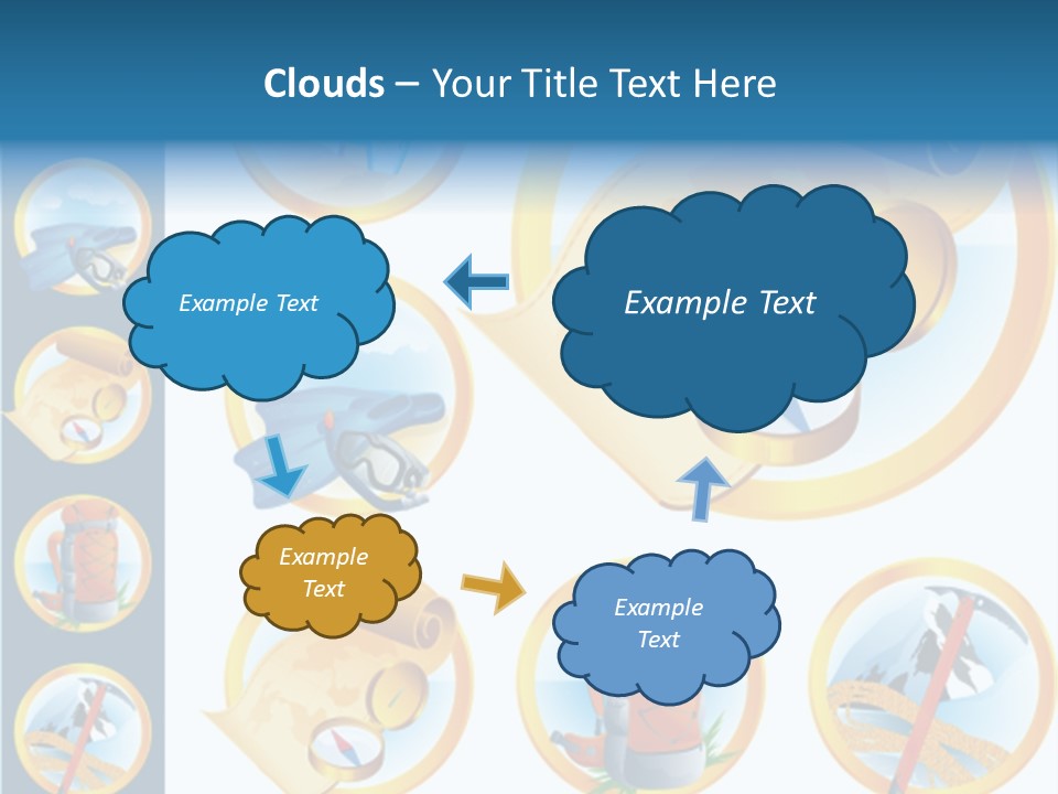 Beaches Ice Axe Peak PowerPoint Template