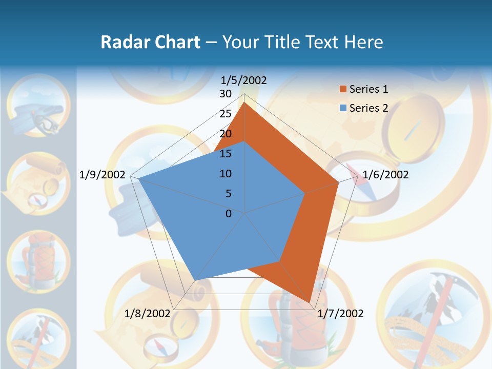 Beaches Ice Axe Peak PowerPoint Template