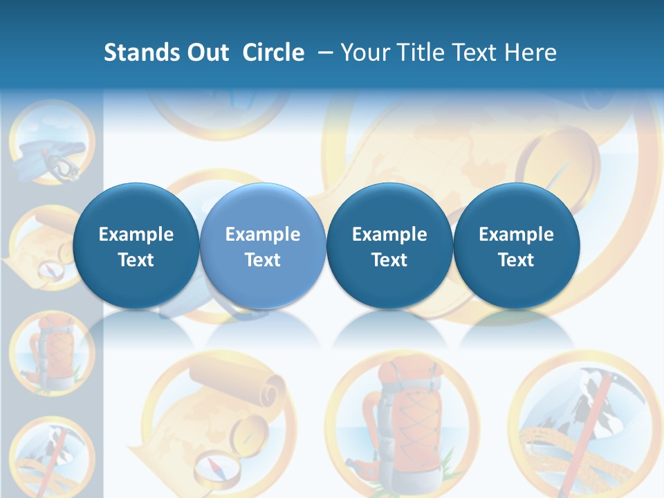 Beaches Ice Axe Peak PowerPoint Template