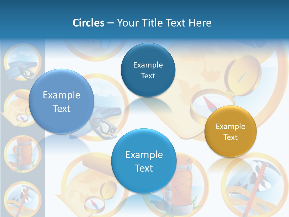 Beaches Ice Axe Peak PowerPoint Template