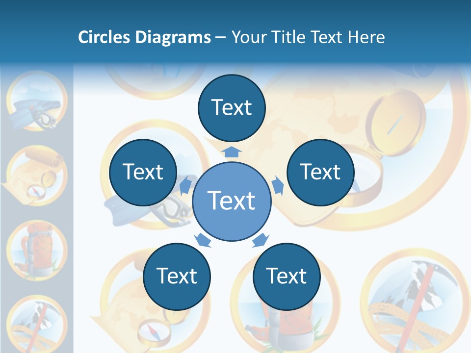 Beaches Ice Axe Peak PowerPoint Template