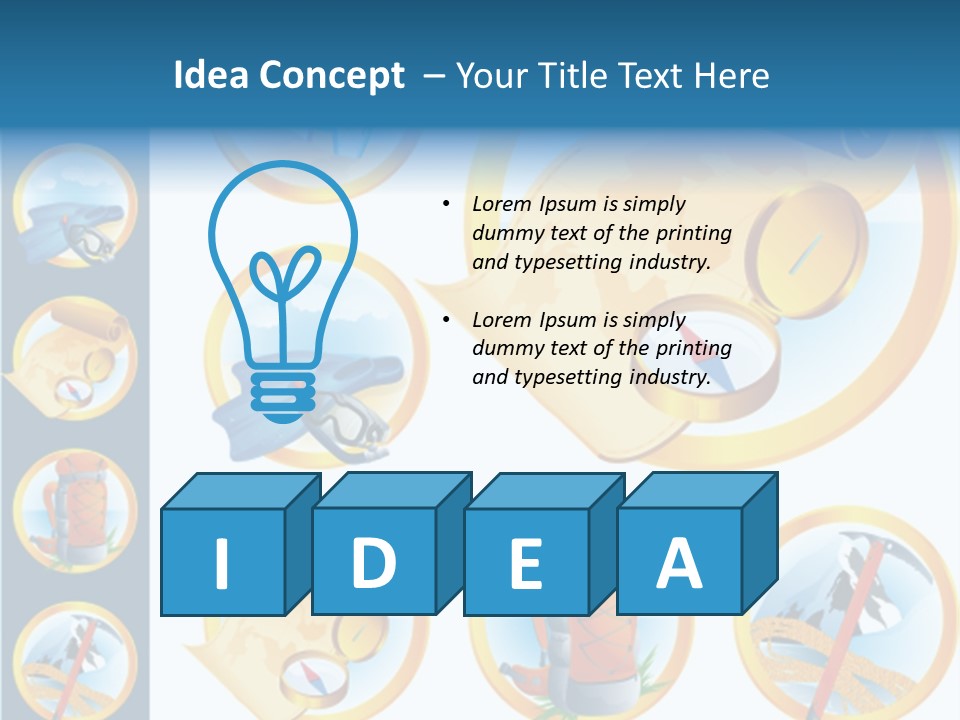 Beaches Ice Axe Peak PowerPoint Template