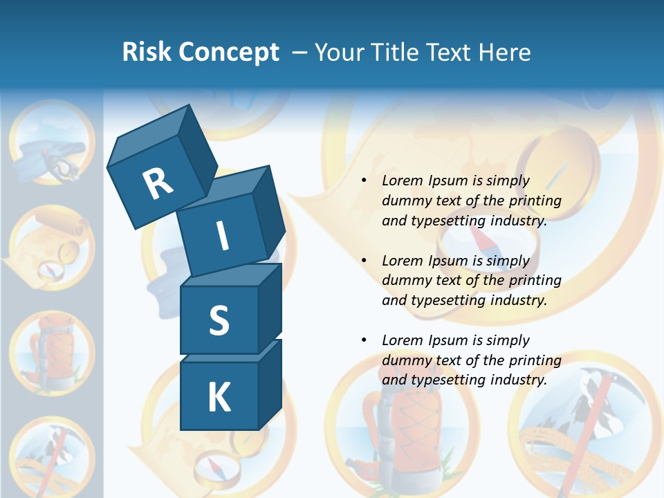 Beaches Ice Axe Peak PowerPoint Template