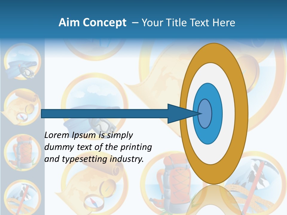 Beaches Ice Axe Peak PowerPoint Template