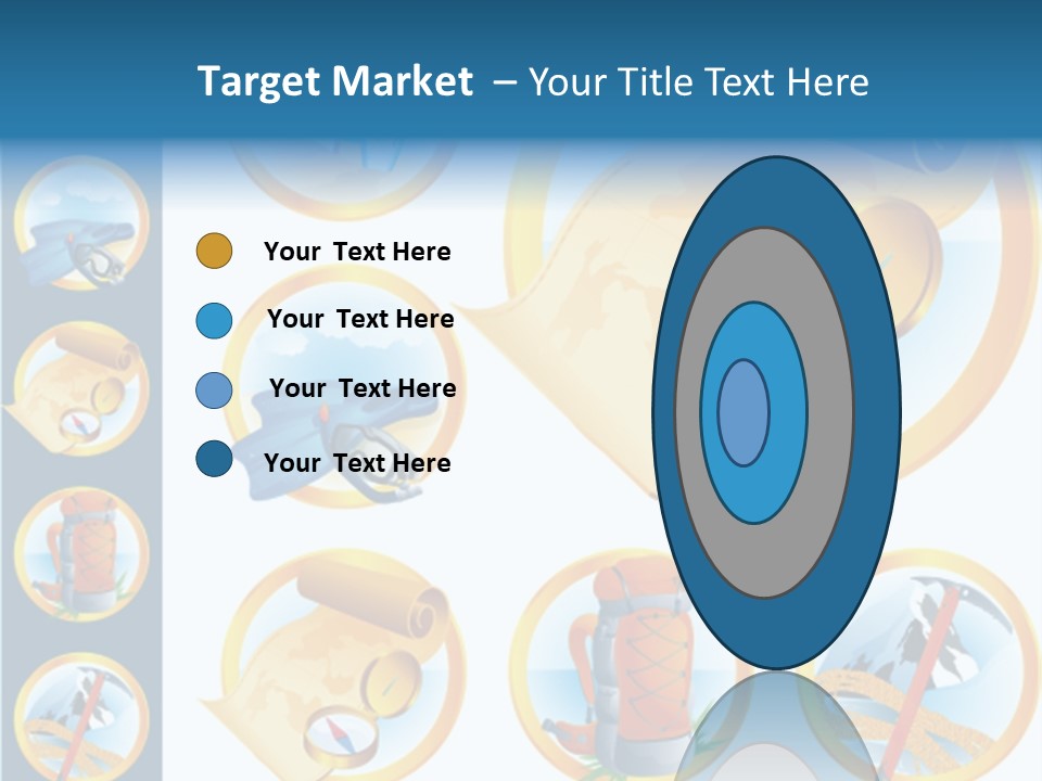 Beaches Ice Axe Peak PowerPoint Template