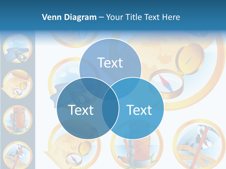 Beaches Ice Axe Peak PowerPoint Template