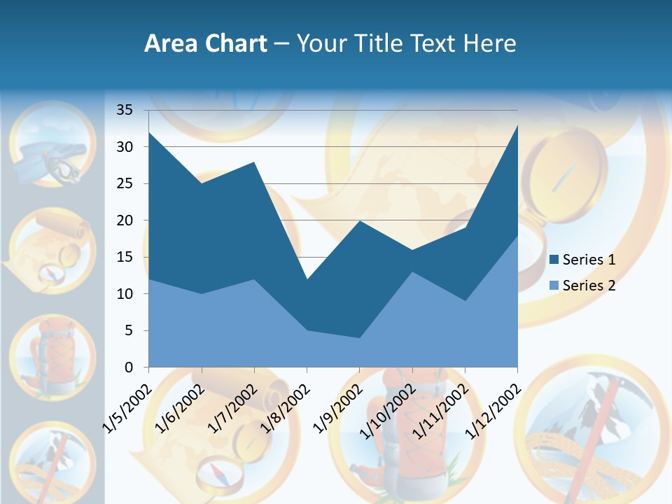 Beaches Ice Axe Peak PowerPoint Template