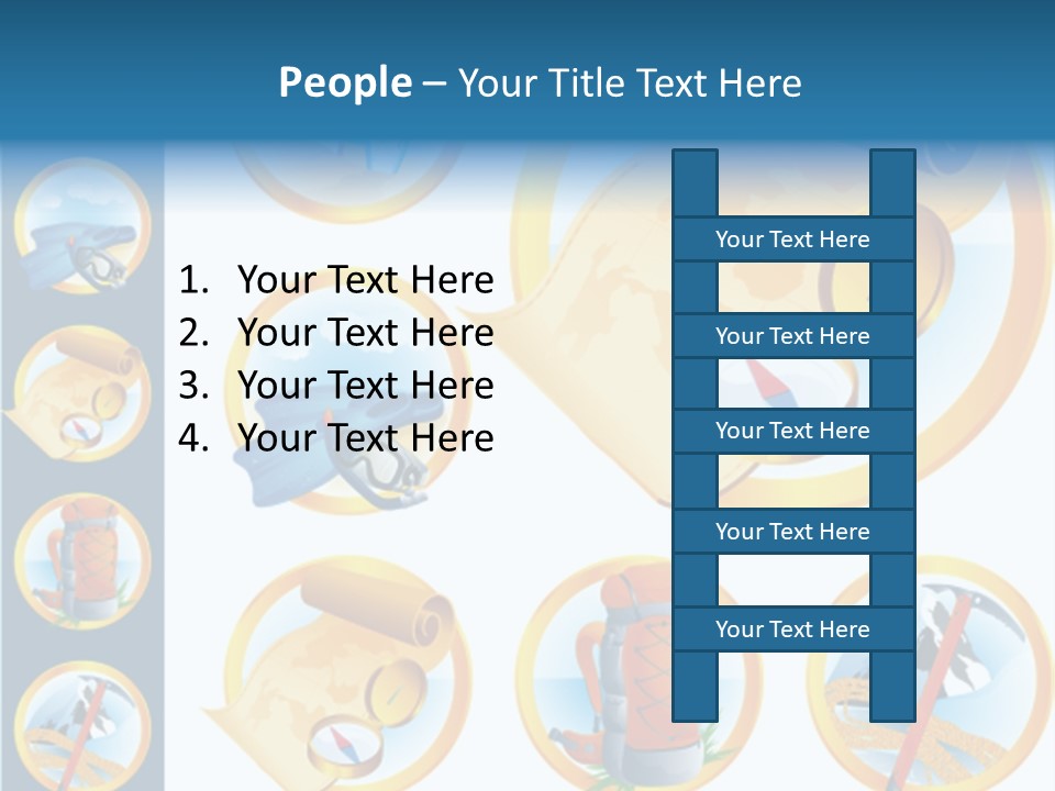 Beaches Ice Axe Peak PowerPoint Template