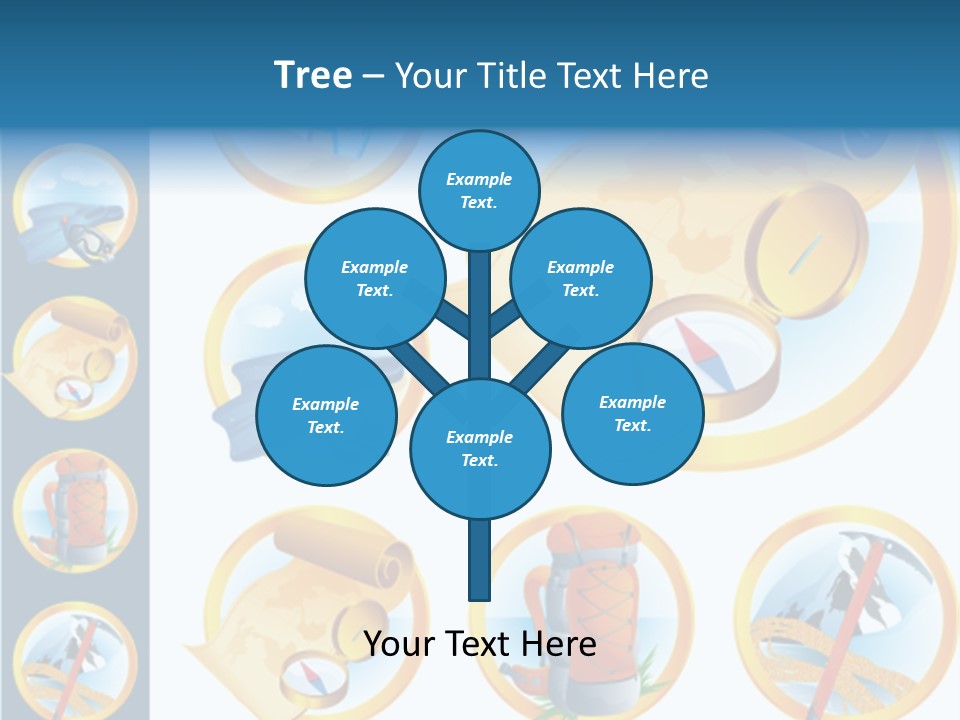 Beaches Ice Axe Peak PowerPoint Template