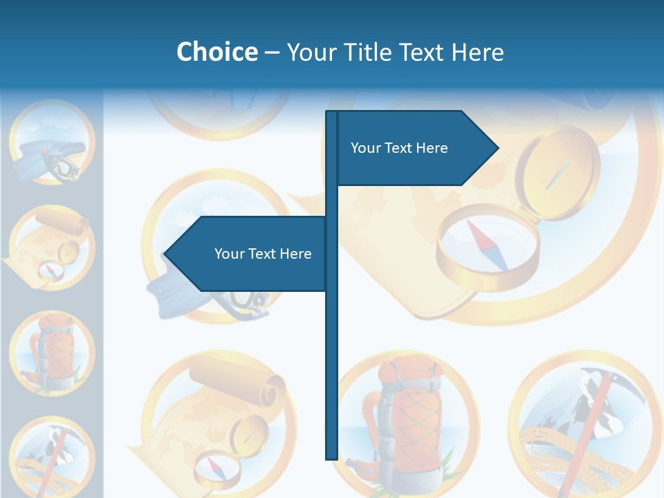 Beaches Ice Axe Peak PowerPoint Template