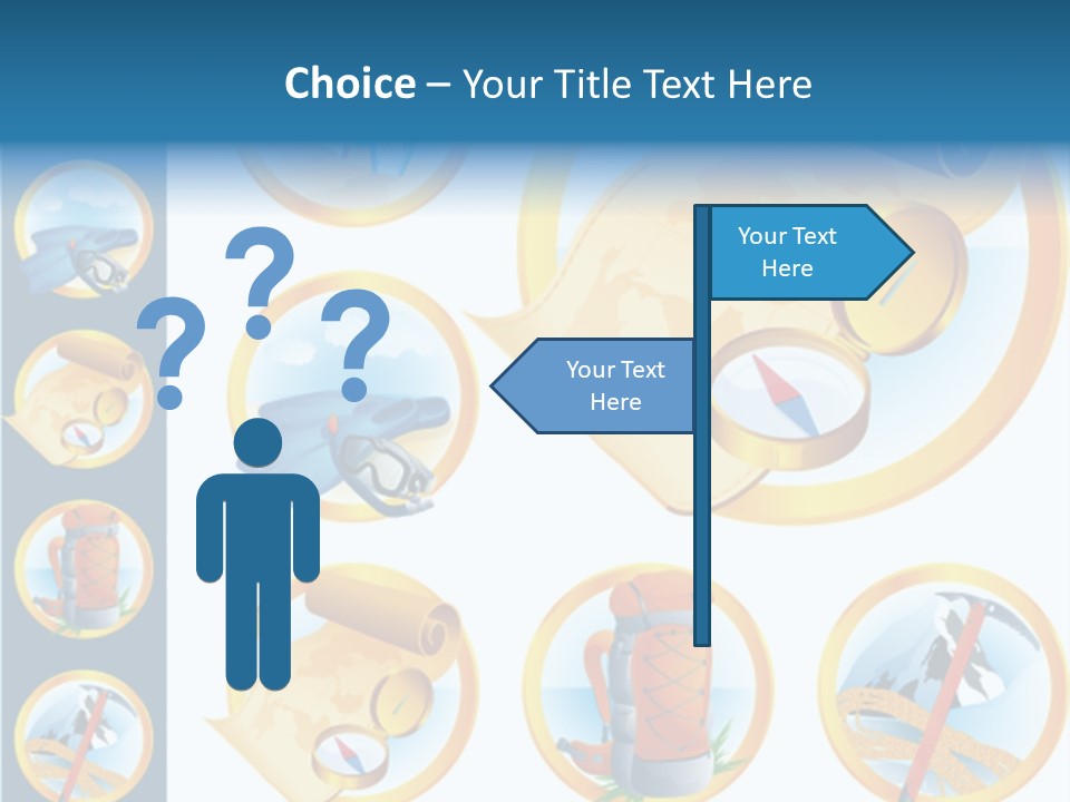 Beaches Ice Axe Peak PowerPoint Template