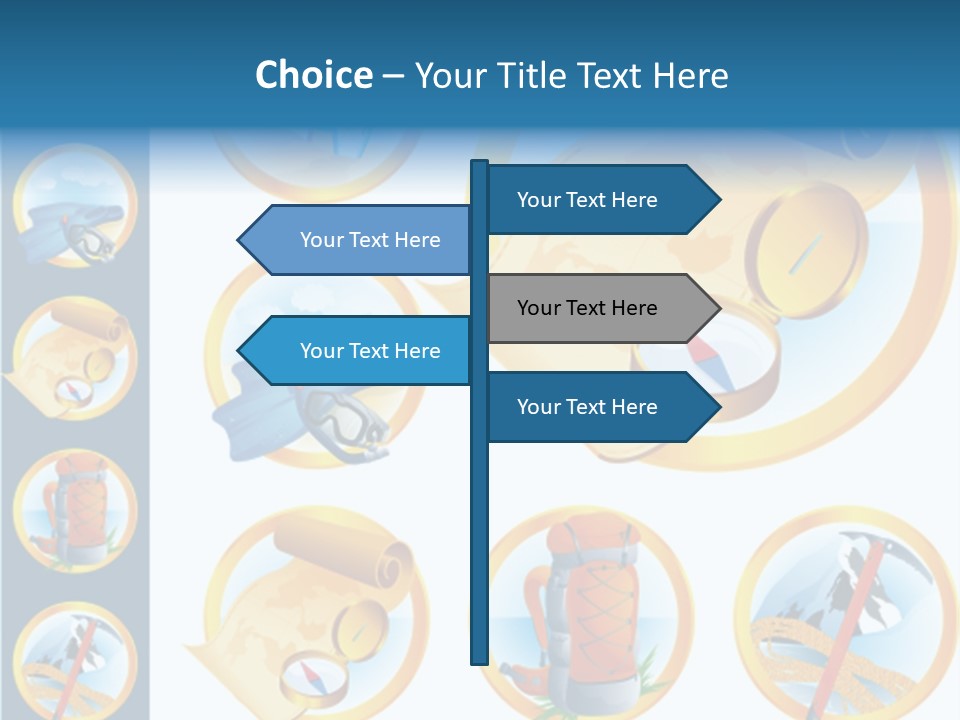 Beaches Ice Axe Peak PowerPoint Template