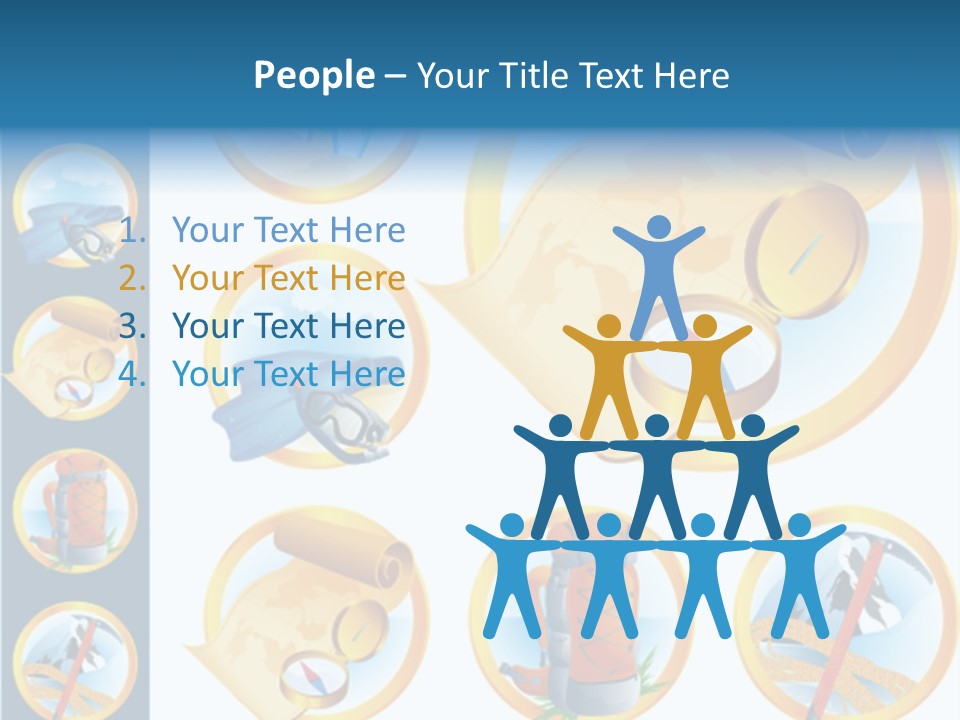 Beaches Ice Axe Peak PowerPoint Template