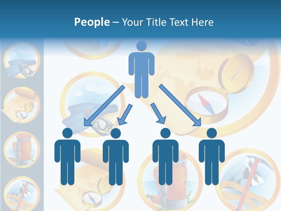 Beaches Ice Axe Peak PowerPoint Template