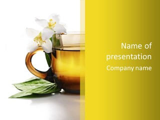 Background Indian Jasmine PowerPoint Template