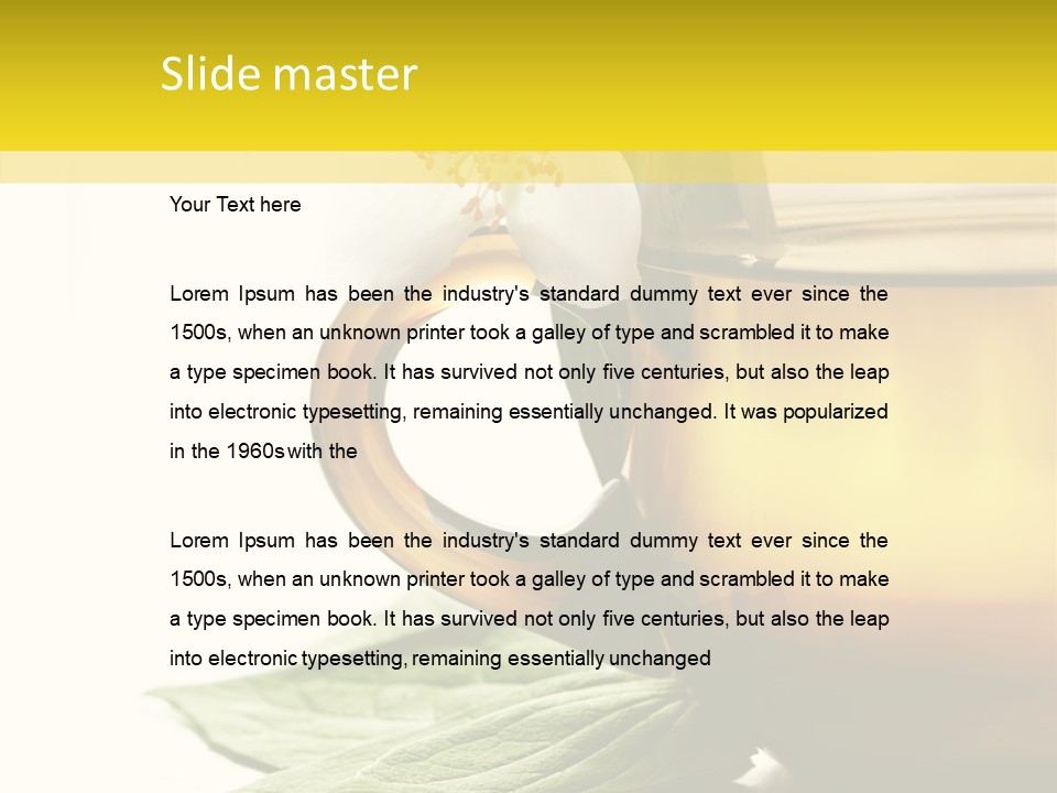 Background Indian Jasmine PowerPoint Template