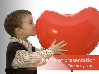 Enfant Father Celebrate PowerPoint Template
