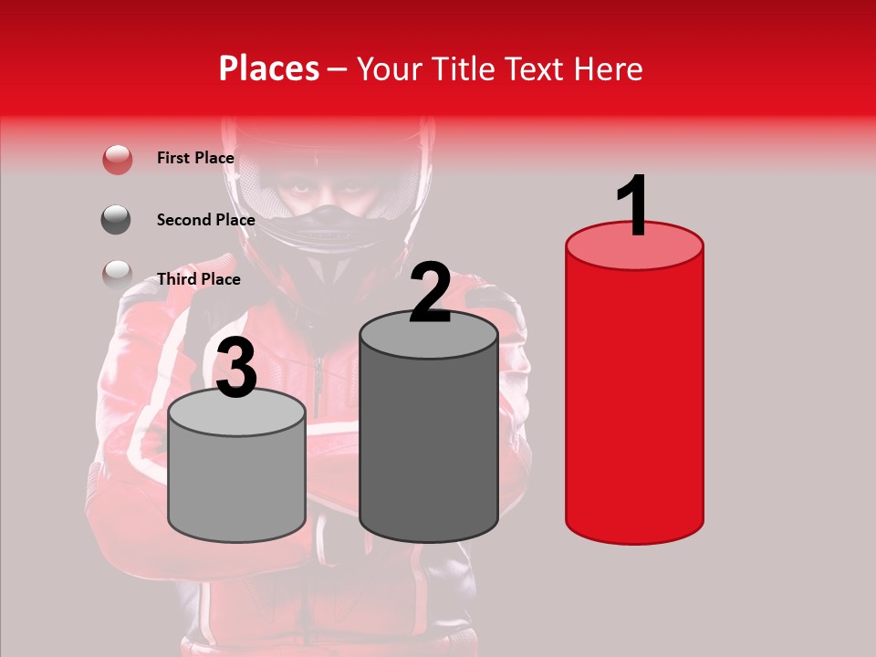 Competition Black Man PowerPoint Template