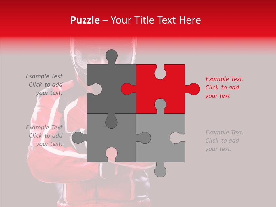 Competition Black Man PowerPoint Template