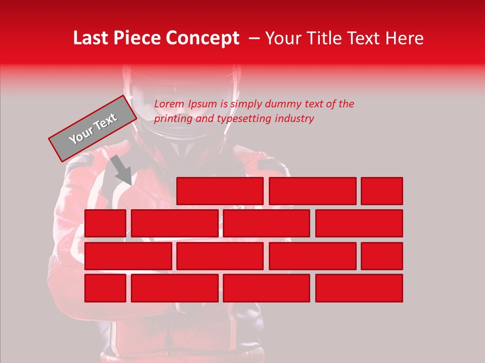 Competition Black Man PowerPoint Template