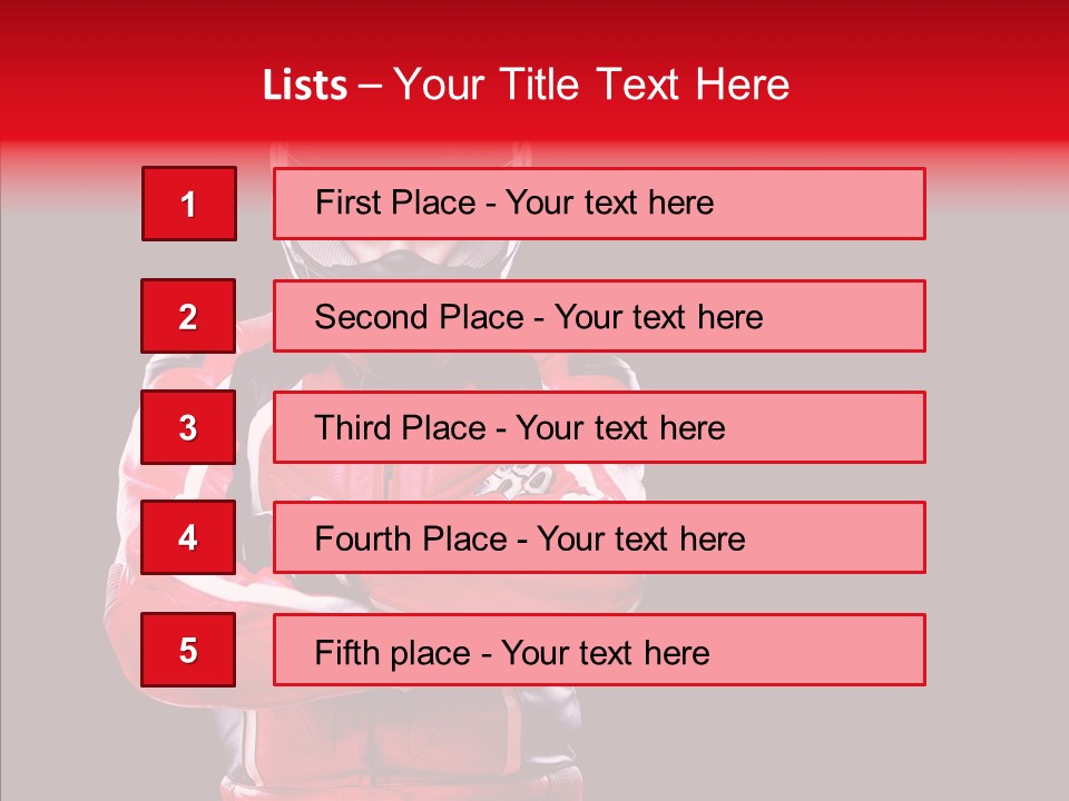 Competition Black Man PowerPoint Template