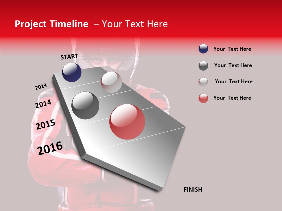 Competition Black Man PowerPoint Template