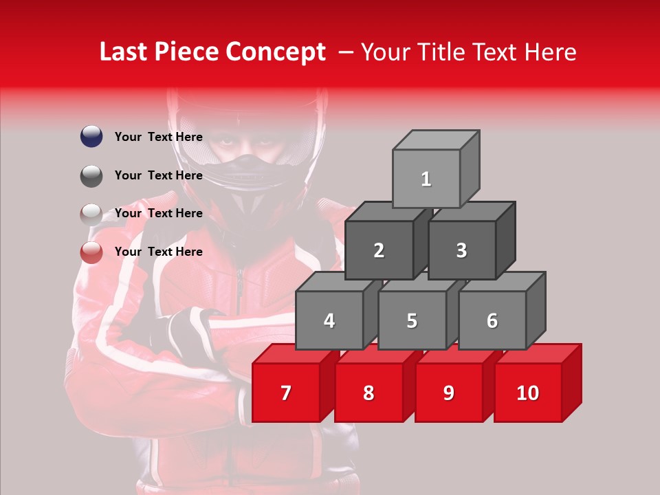 Competition Black Man PowerPoint Template