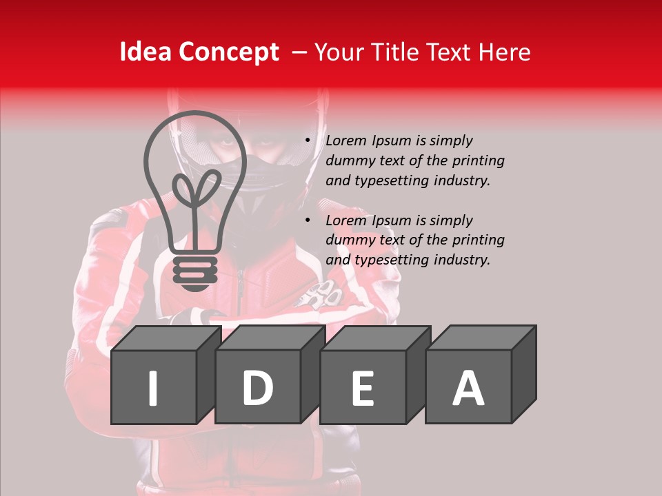 Competition Black Man PowerPoint Template