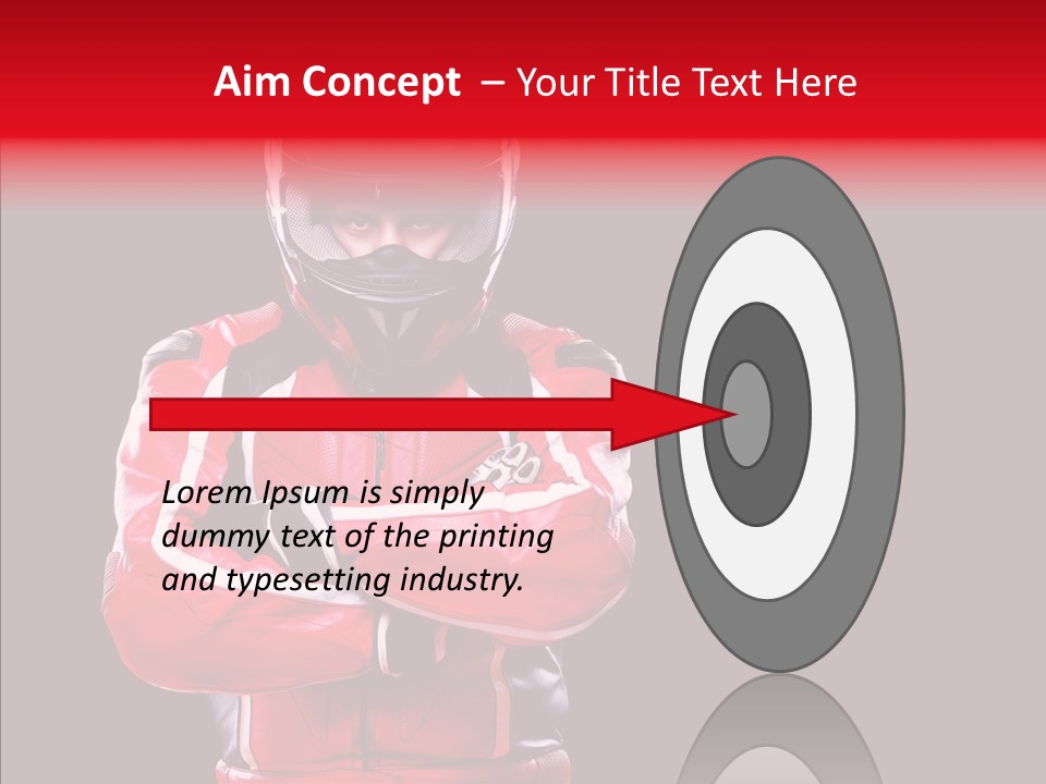 Competition Black Man PowerPoint Template