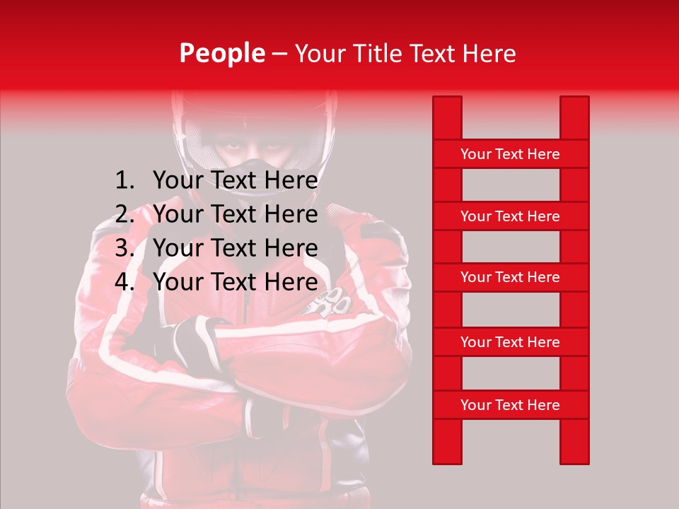 Competition Black Man PowerPoint Template
