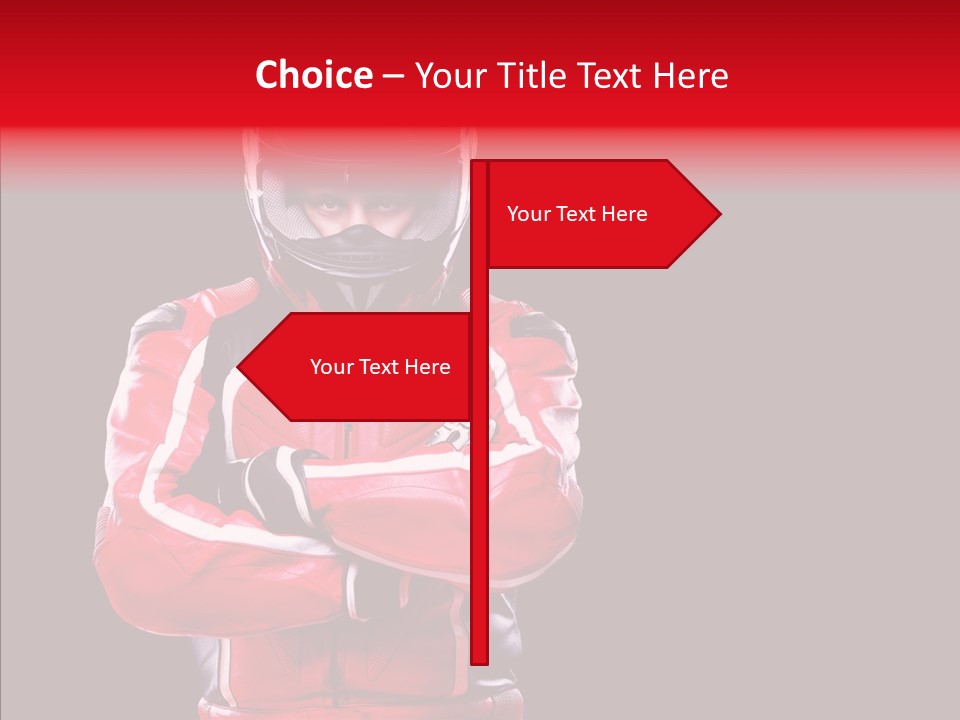 Competition Black Man PowerPoint Template