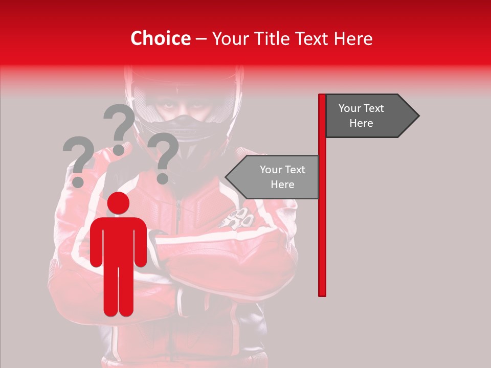 Competition Black Man PowerPoint Template