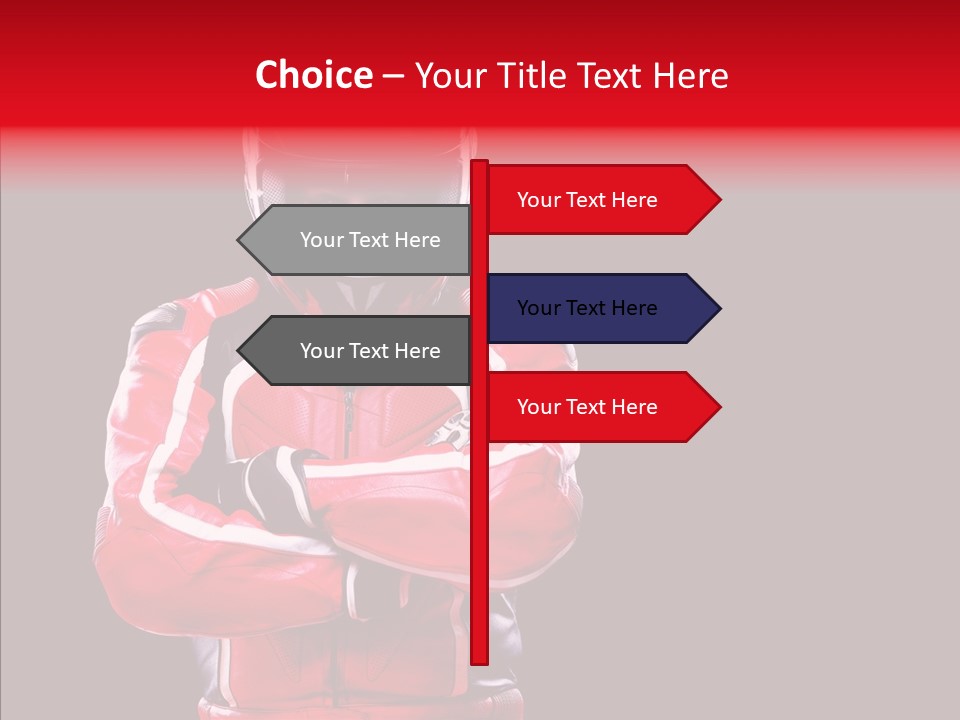 Competition Black Man PowerPoint Template