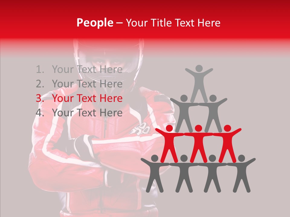 Competition Black Man PowerPoint Template