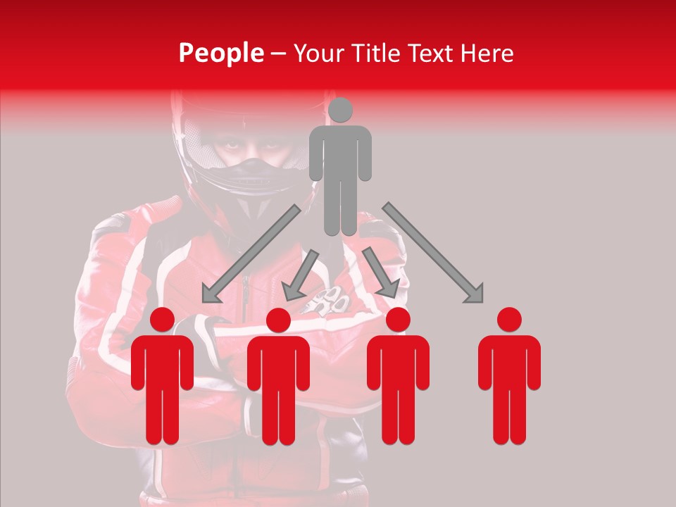 Competition Black Man PowerPoint Template