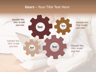 Young Love Couple Smiling In The Comfortable Apartment PowerPoint Template